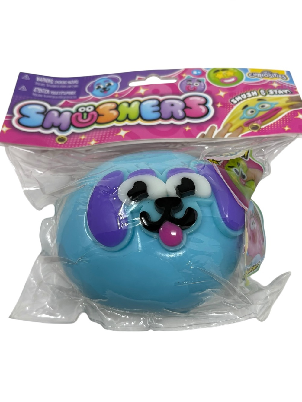 Orb Curiosities Smushers Squishy Toy Blue Dog